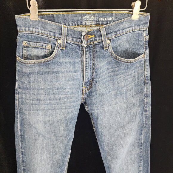 Straight cut Levi Strauss Signature Gold jeans W-29 L-30 Actual fit 30.5/30 - Picture 3 of 12